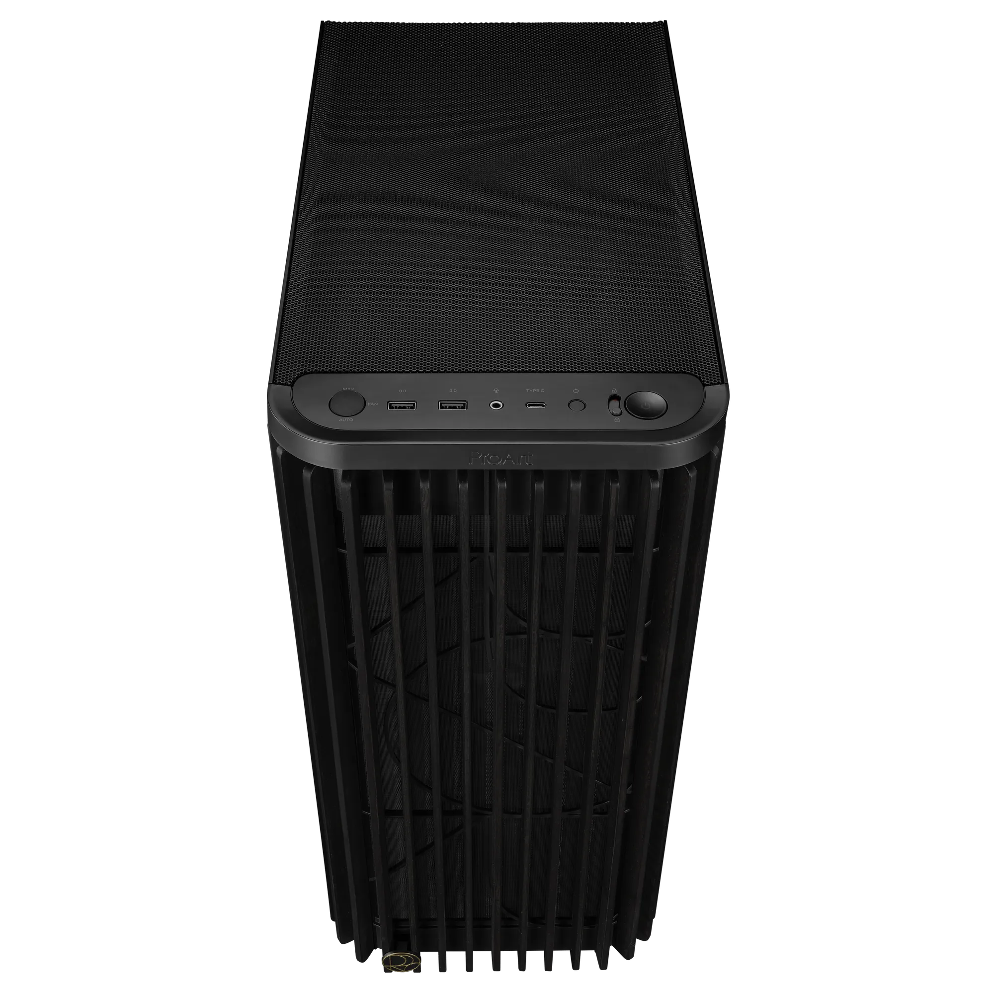 ASUS ProArt PA401 Wood TG PWM (Black), Tower, PC, Black, ATX, Tempered glass, 16 cm