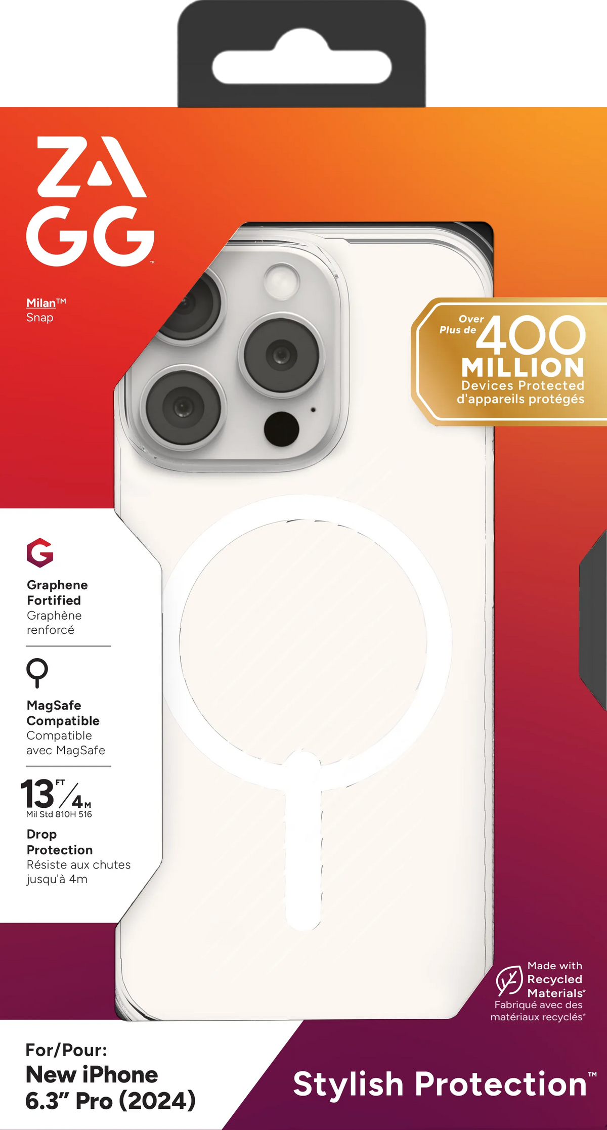 ZAGG Cases Luxe Snap Apple iP16 Pro Clear