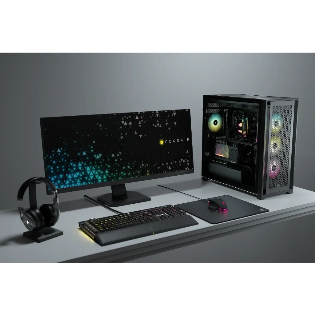 Corsair 5000D AIRFLOW, Midi Tower, PC, Black, ATX, EATX, micro ATX, Mini-ITX, Plastic, Steel, Tempered glass, Gaming