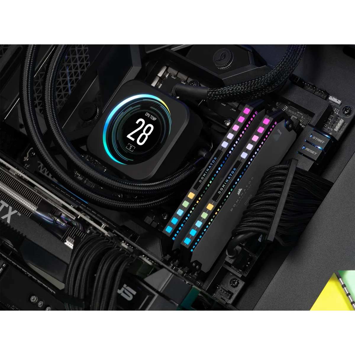 Corsair Dominator Platinum RGB, 32 GB, 2 x 16 GB, DDR5, 6000 MHz, 288-pin DIMM