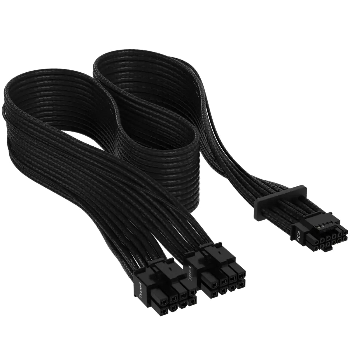 Corsair Premium Individually Sleeved 12+4pin PCIe Gen 5 12V-2x6 600W cable; Type 4; BLACK.
