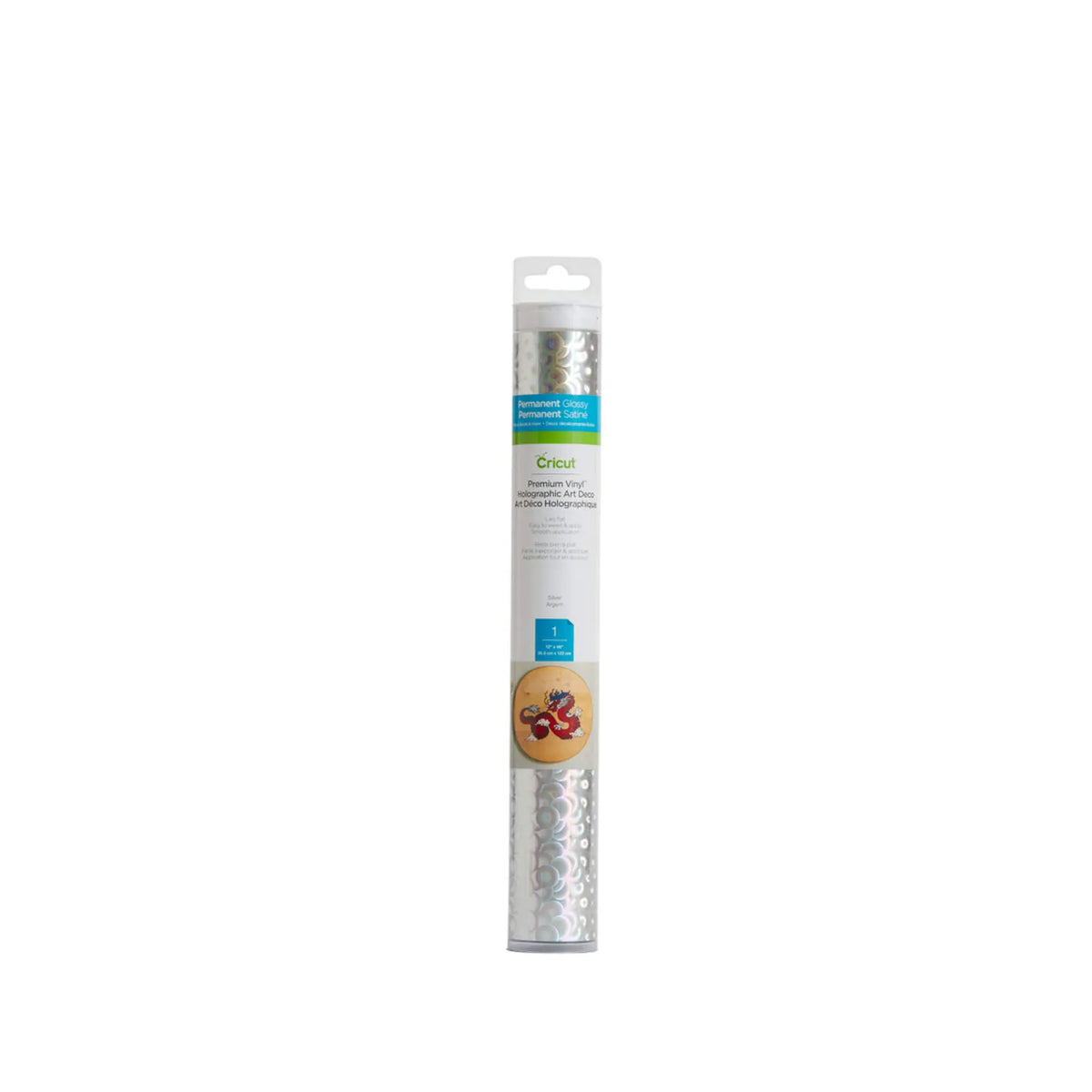 2006626 - Cricut Premium Vinyl Holo Art Deco Silver 30.5x122cm