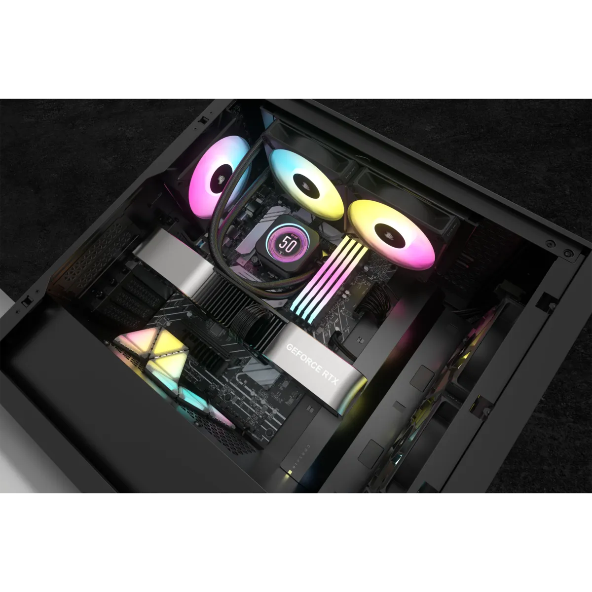 Corsair CW-9060074-WW, All-in-one liquid cooler, 12 cm, 550 RPM, 2100 RPM, 34.1 dB, 65.57 cfm
