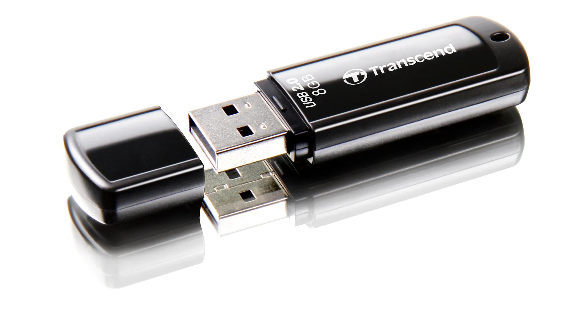 Transcend JetFlash elite JetFlash 350 8GB, 8 GB, USB Type-A, 2.0, Cap, 8.5 g, Black