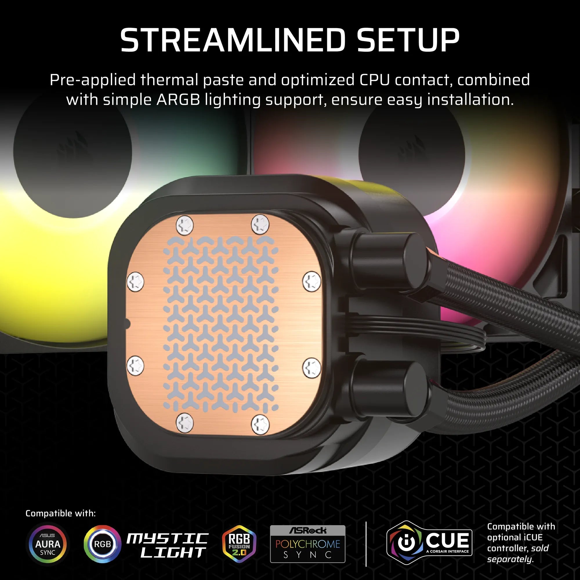 Corsair NAUTILUS 360 ARGB; 360mm Radiator; Liquid CPU Cooler; Intel® LGA 1851/1700; AMD® AM5/AM4