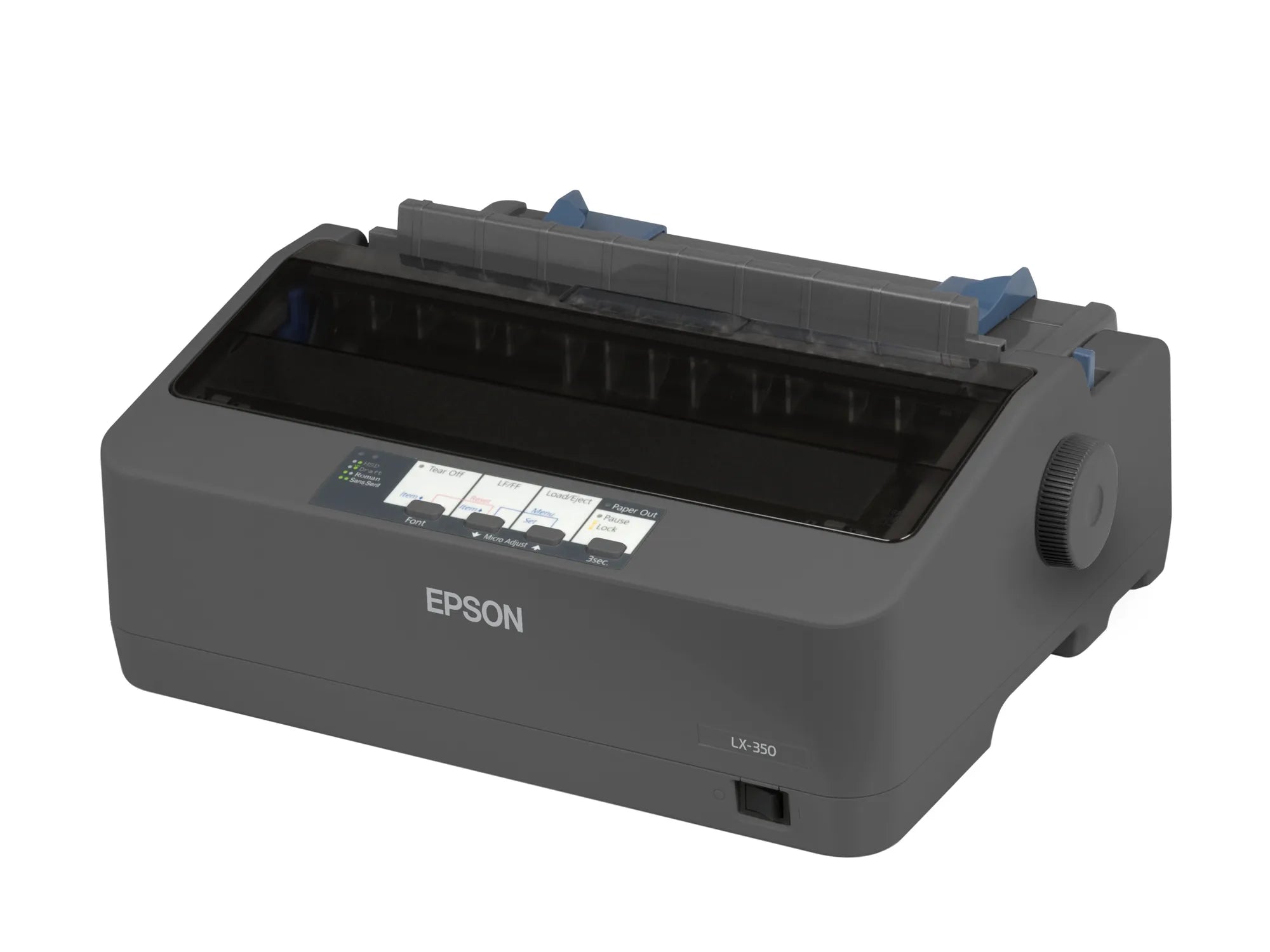 Epson LX-350; Dot Matrix Printers; Impact dot matrix; 80Â columns; 9 Needles; RS-232; Bidirectional parallel; USB 2.0 Type B