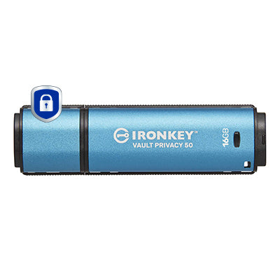 Kingston 16GB IronKey Vault Privacy 50 AES-256 Encrypted FIPS 197