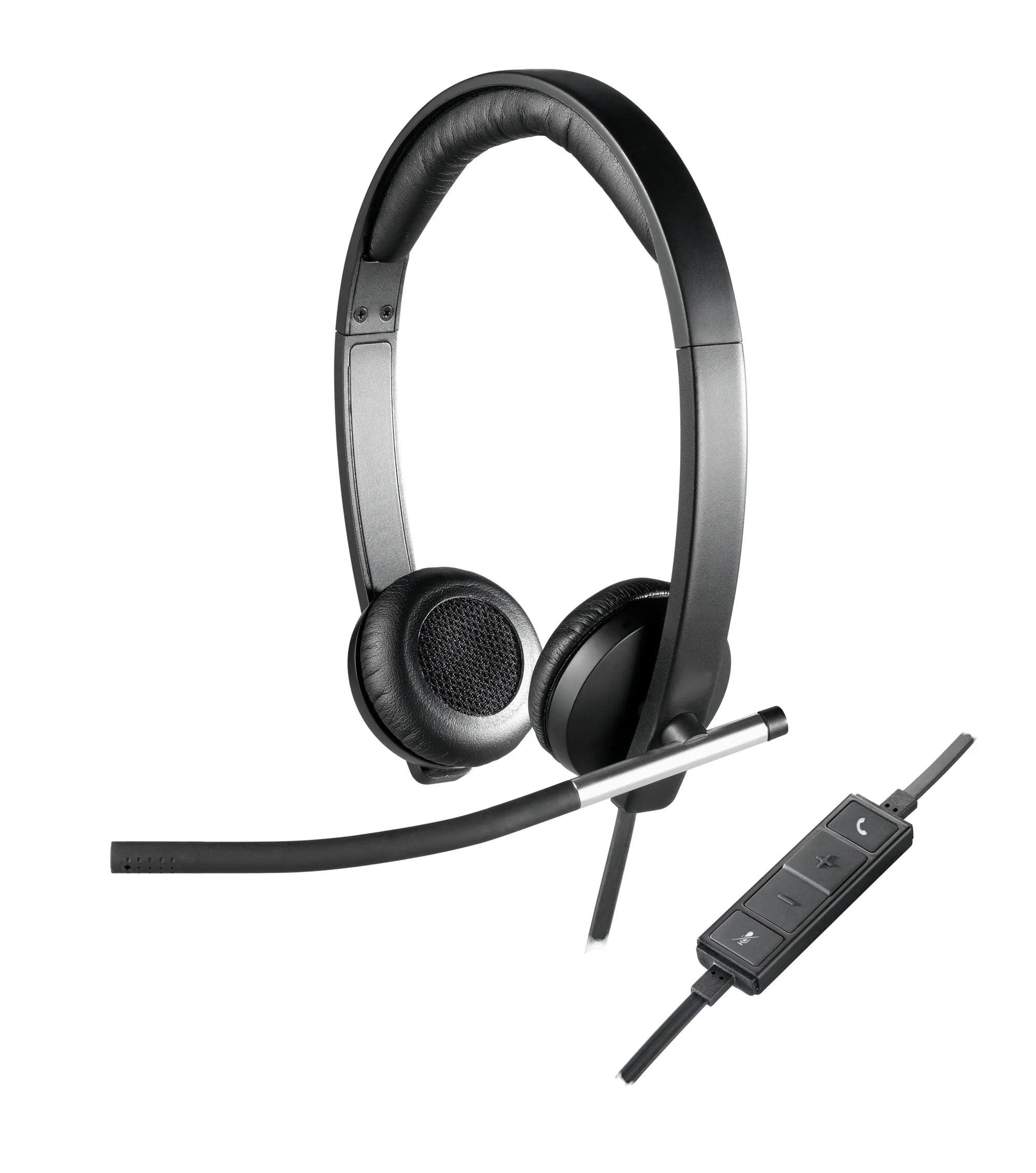 Logitech USB Headset Stereo H650e, Wired, Office/Call center, 50 - 10000 Hz, 120 g, Headset, Black, Silver