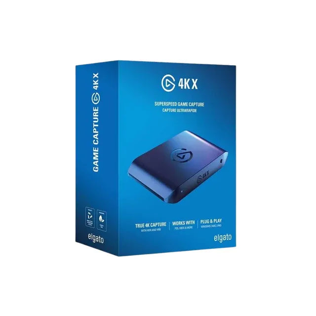 Elgato Game Capture 4K X - External USB capture card; USB 3.2 Gen 2 Type-C 10Gbps; HDMI 2.1.