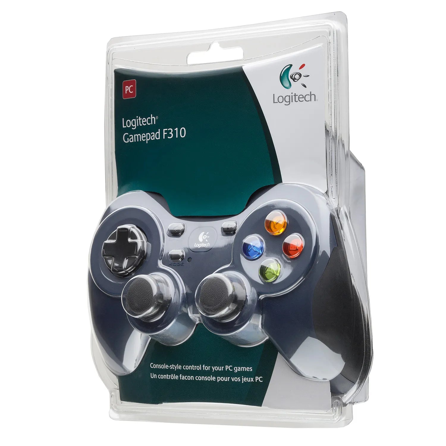 Logitech G Gamepad F310, Gamepad, PC, Back button, D-pad, Menu button, Start button, Analogue / Digital, Wired, USB 2.0