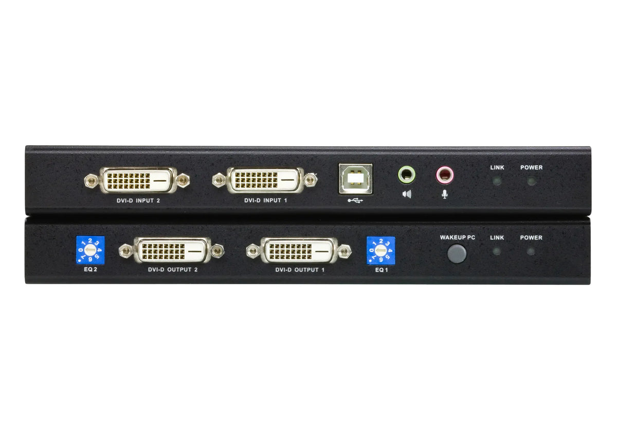 ATEN USB DVI Dual View KVM Extender / Cat 5 KVM Extender/W/(US/EU/UK/OUT) ADP
