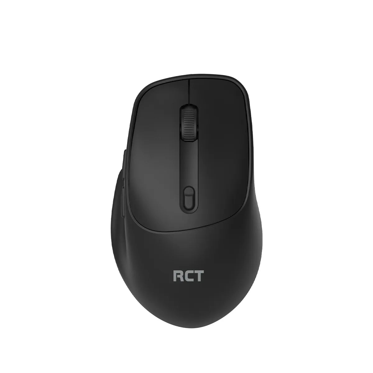 RCT Dual-Mode Wireless Mouse | 6-Button | Silent Click | 2.4GHz + Bluetooth 5.2/3.0 | 800-1600 DPI | USB Nano Receiver | Black
