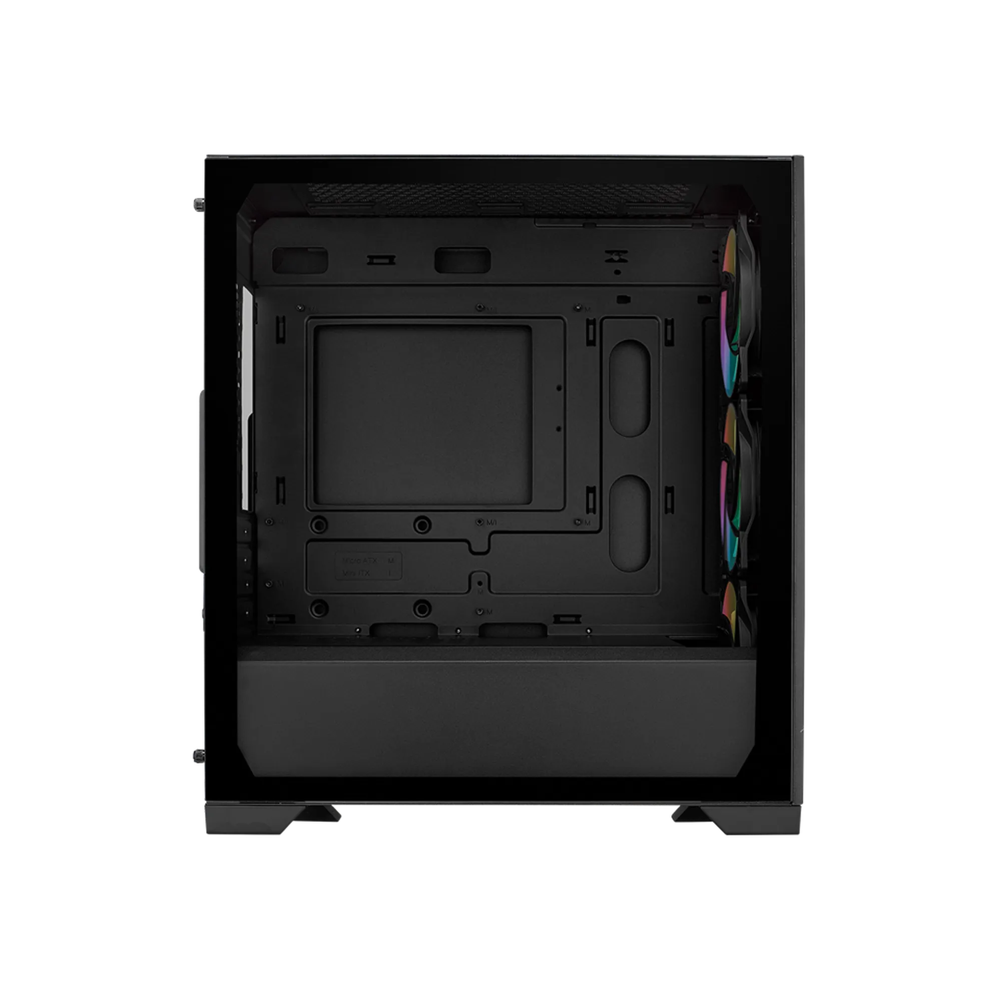 Cooler Master Elite 301, Mini Tower, PC, Black, ITX, micro ATX, Plastic, Steel, Tempered glass, Multi