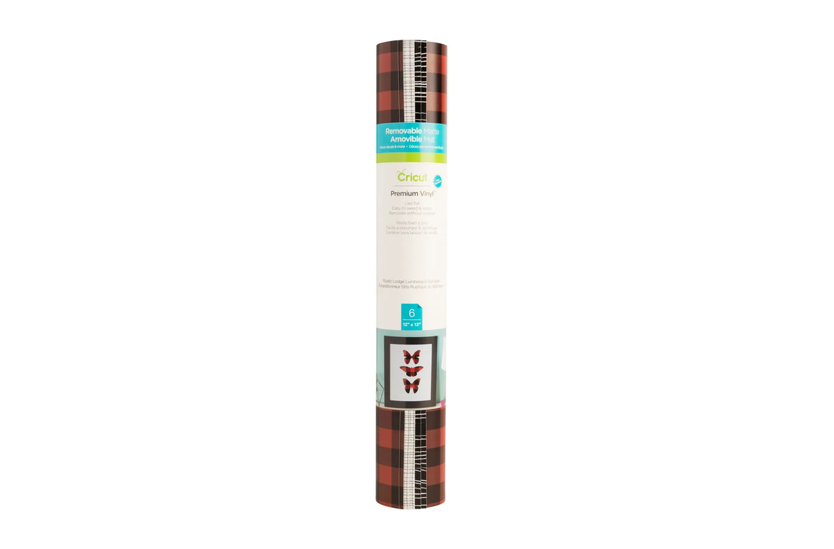 2004612 - Cricut Premium Vinyl Removable 30x30cm 6-Sheet Sampler (Patterned Rustic Lodge Lumberjack)
