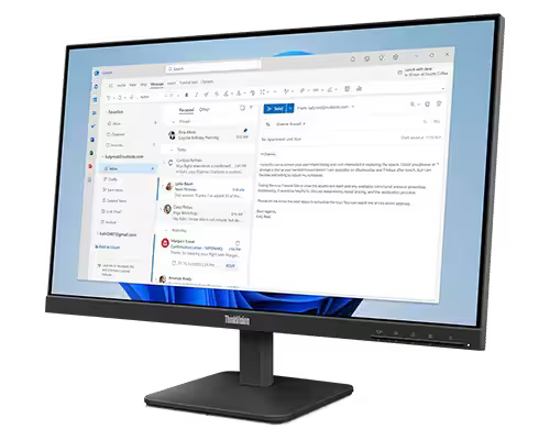 LENOVO ThinkVision S24-4e|24'' FHD IPS|100hz|Internal Power Supply|1xHDMI|1xVGA|HDMI Cable Incl|Tilt stand|BLACK|VESA MOUNT