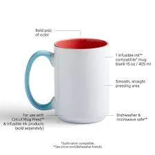 2009398 - Cricut Beveled Ceramic Mug Blank Reef 1pc 425 ml