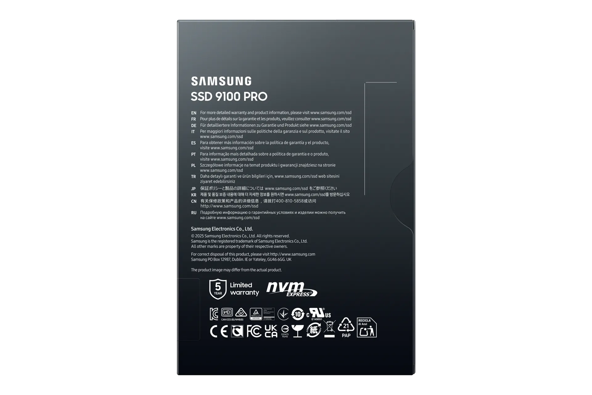Samsung 9100 PRO PCIe® 5.0 NVMe™ M.2 SSD - 4 TB, 4 TB, M.2, 14800 MB/s