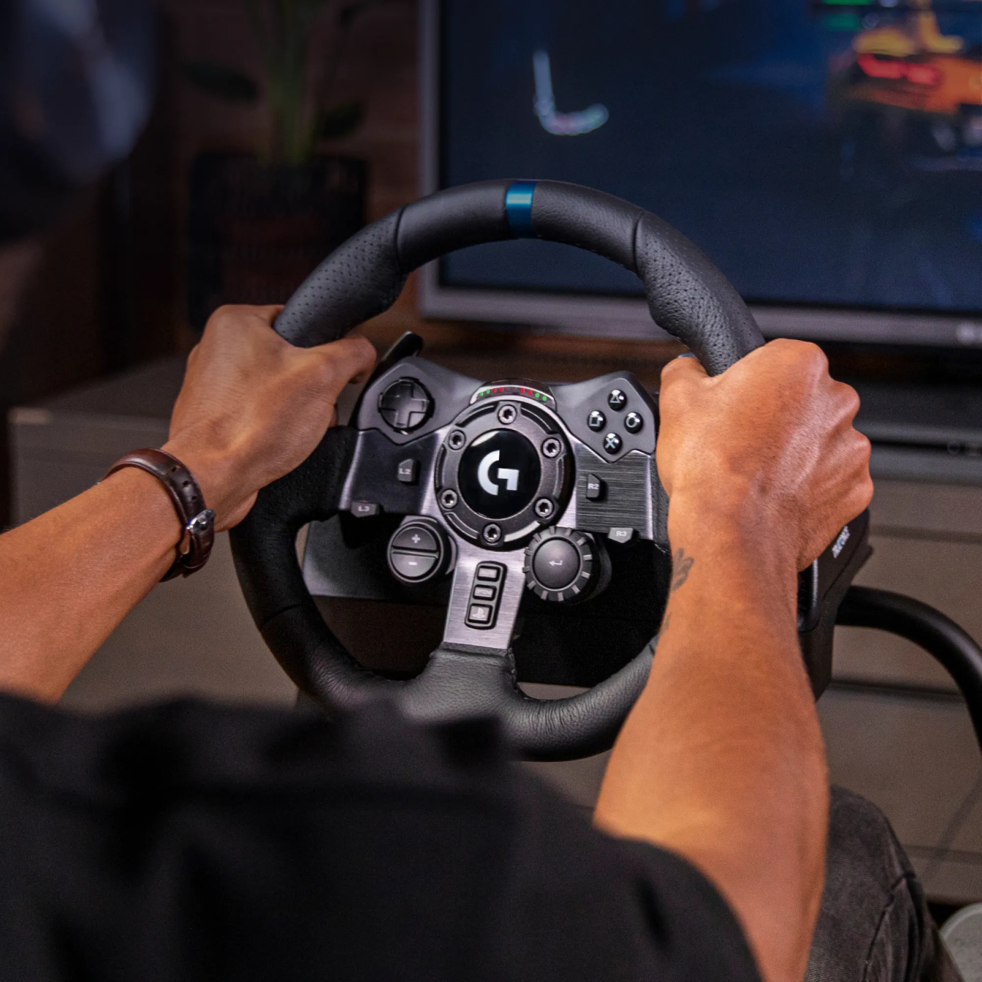 Logitech G G923 Racing Wheel and Pedals for PS5, PS4 and PC, Steering wheel + Pedals, PC, PlayStation 4, PlayStation 5, D-pad, Analogue / Digital, 900°, Wired