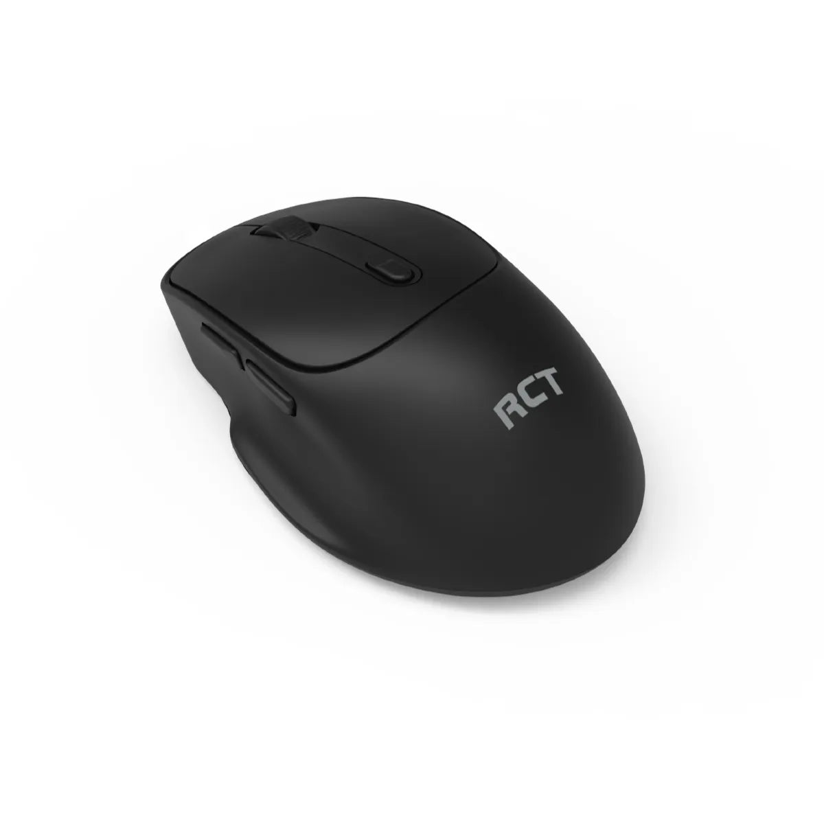 RCT Dual-Mode Wireless Mouse | 6-Button | Silent Click | 2.4GHz + Bluetooth 5.2/3.0 | 800-1600 DPI | USB Nano Receiver | Black