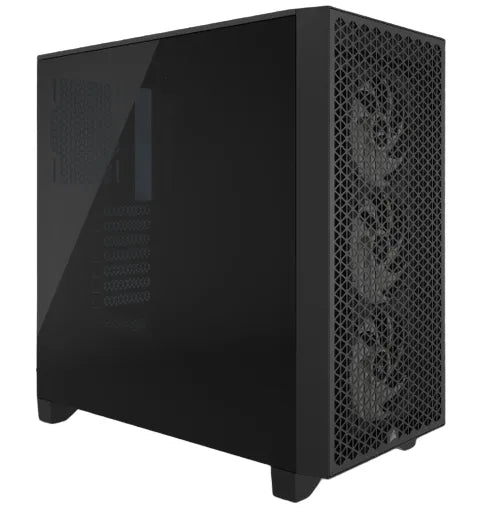 3000D RGB AIRFLOW Black Mid-Tower PC Case; 2x 3.5'' | 2x 2.5'' Drive Bays; Up to 360mm Radiator compatible; 3x 120mm fan incl