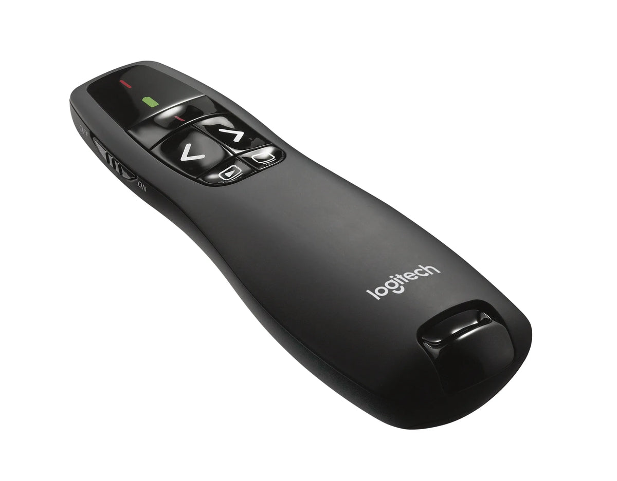 910-001356 - Logitech Wireless Presenter R400 Red Laser Pointer Up to 15 metre (2 4GHz) range storable wireless USB receiver