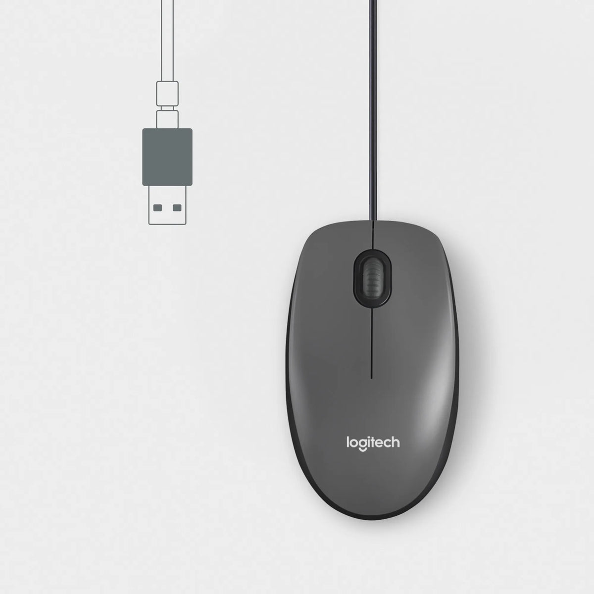 Logitech® Mouse M100 - BLACK - USB - N/A - EMEA28i-935 - AKOYA HANGTAB BOX M100