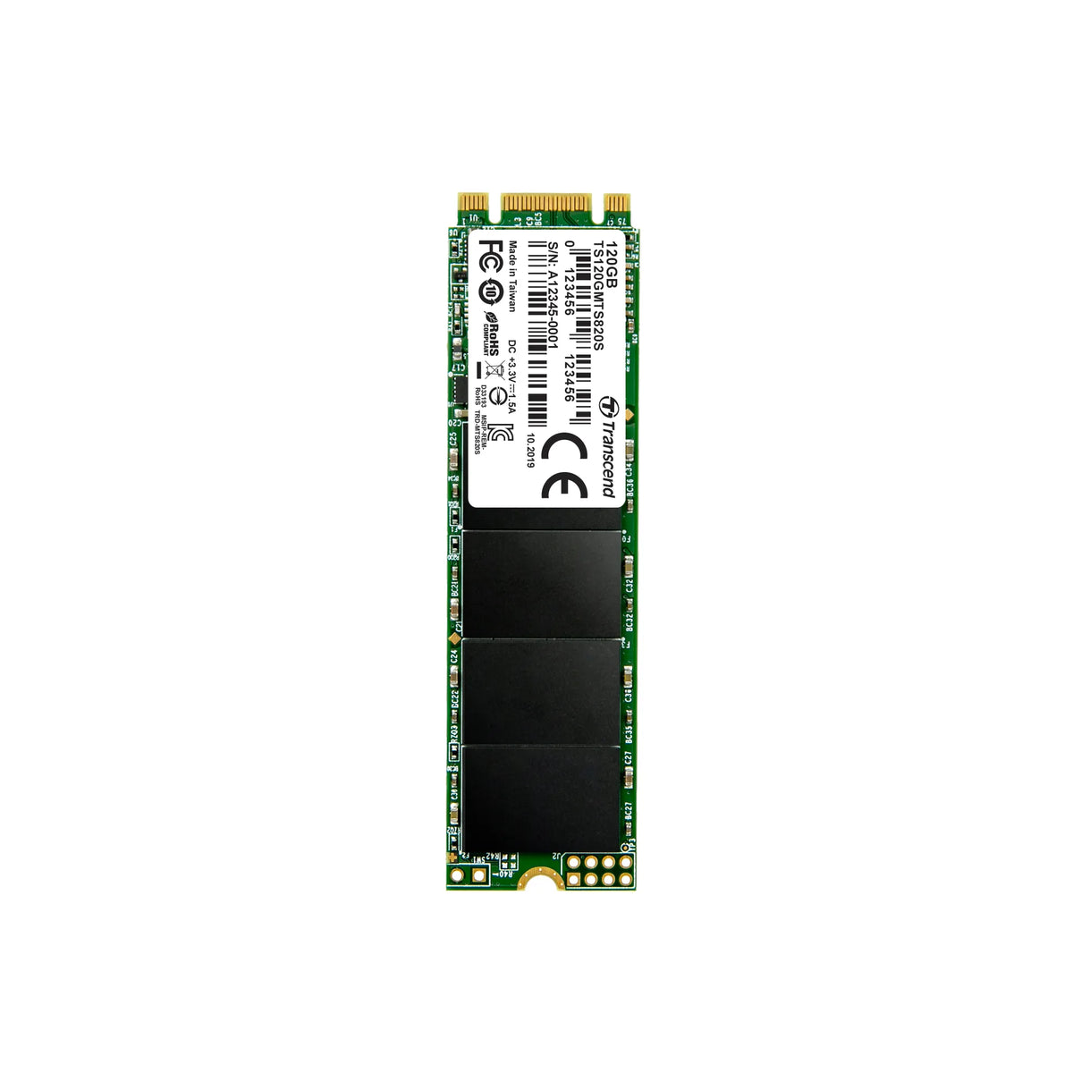 TRANSCEND 2TB MTE220S PCI-E GEN 3x4 NVMe M.2 2280 SSD 3D TLC with DRAM cache - 3500 MB/s Read 2900 MB/s Write - 4400 TBW
