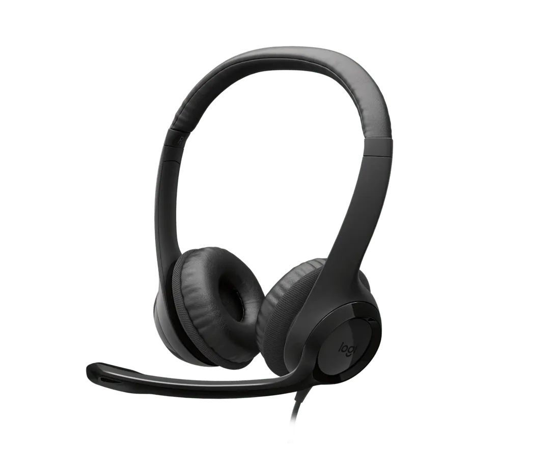 LOGI H390 981-001576 Black USB-C Stereo headset adjustable headband Noise cancelling Mic rotating microphone