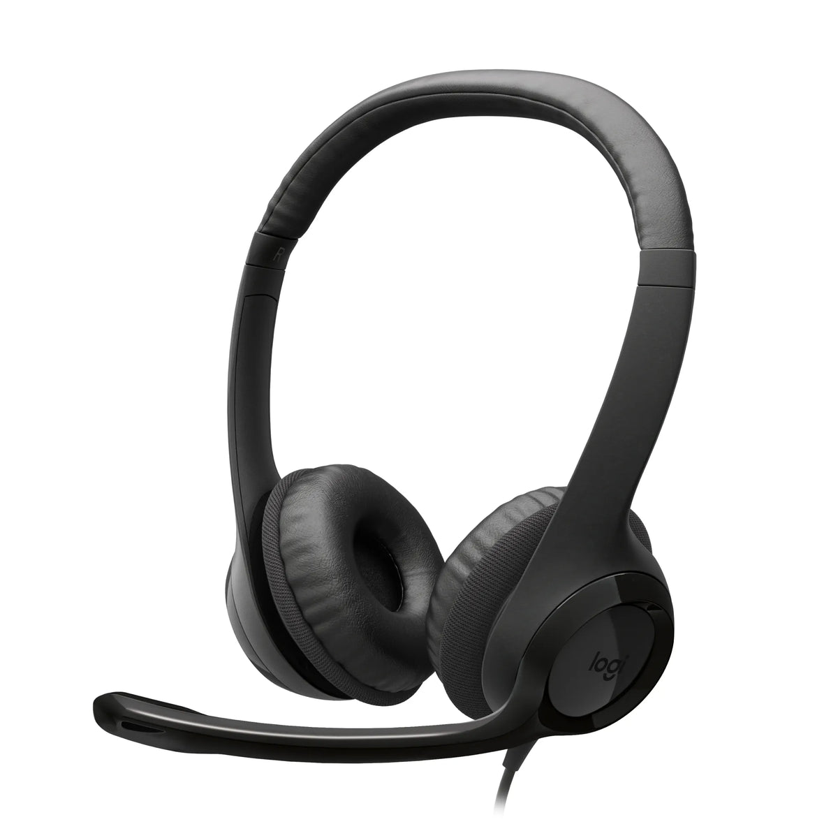 LOGI H390 981-001576 Black USB-C Stereo headset adjustable headband Noise cancelling Mic rotating microphone