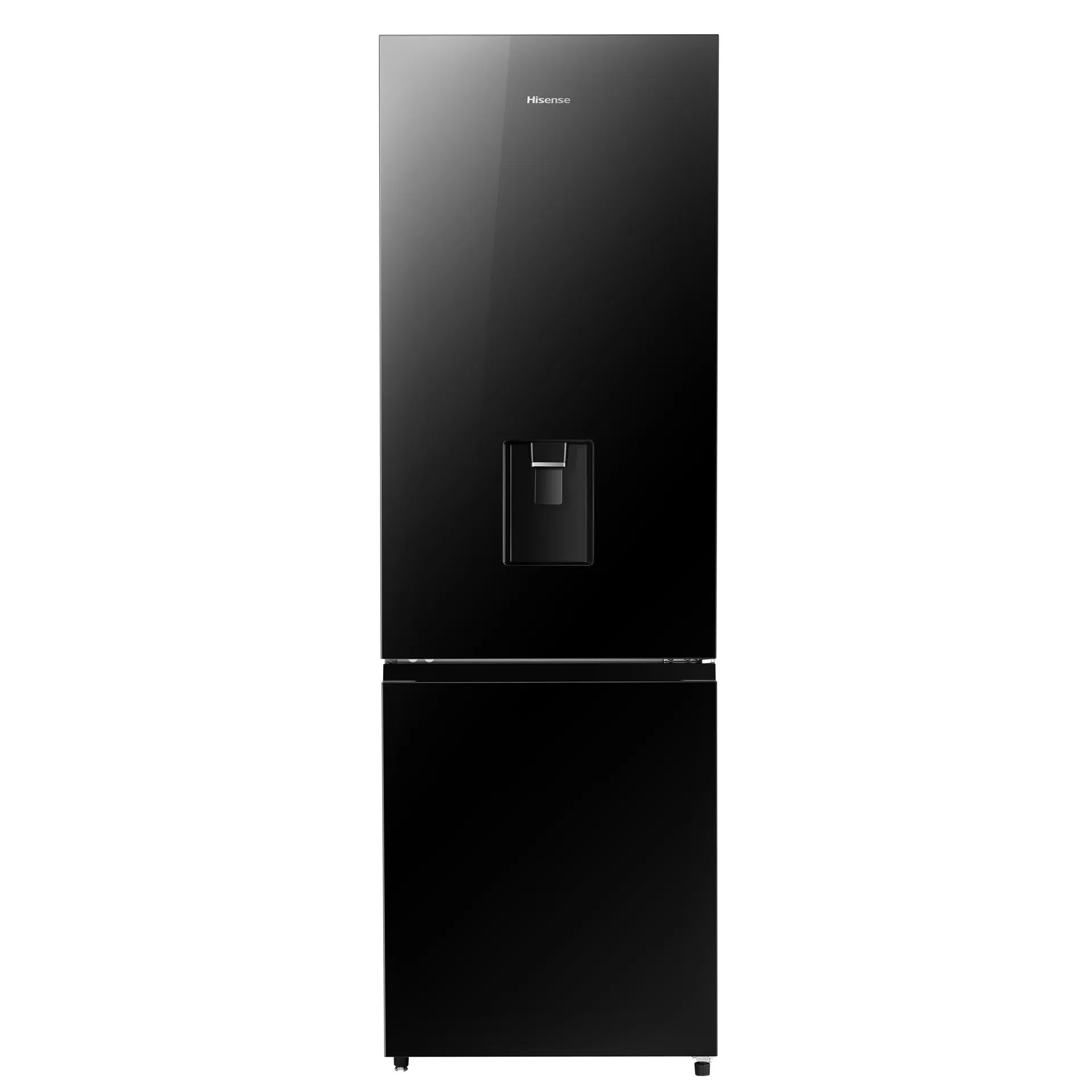 Hisense 347L Black Mirror Combi Fridge/Freezer with Water Dispen