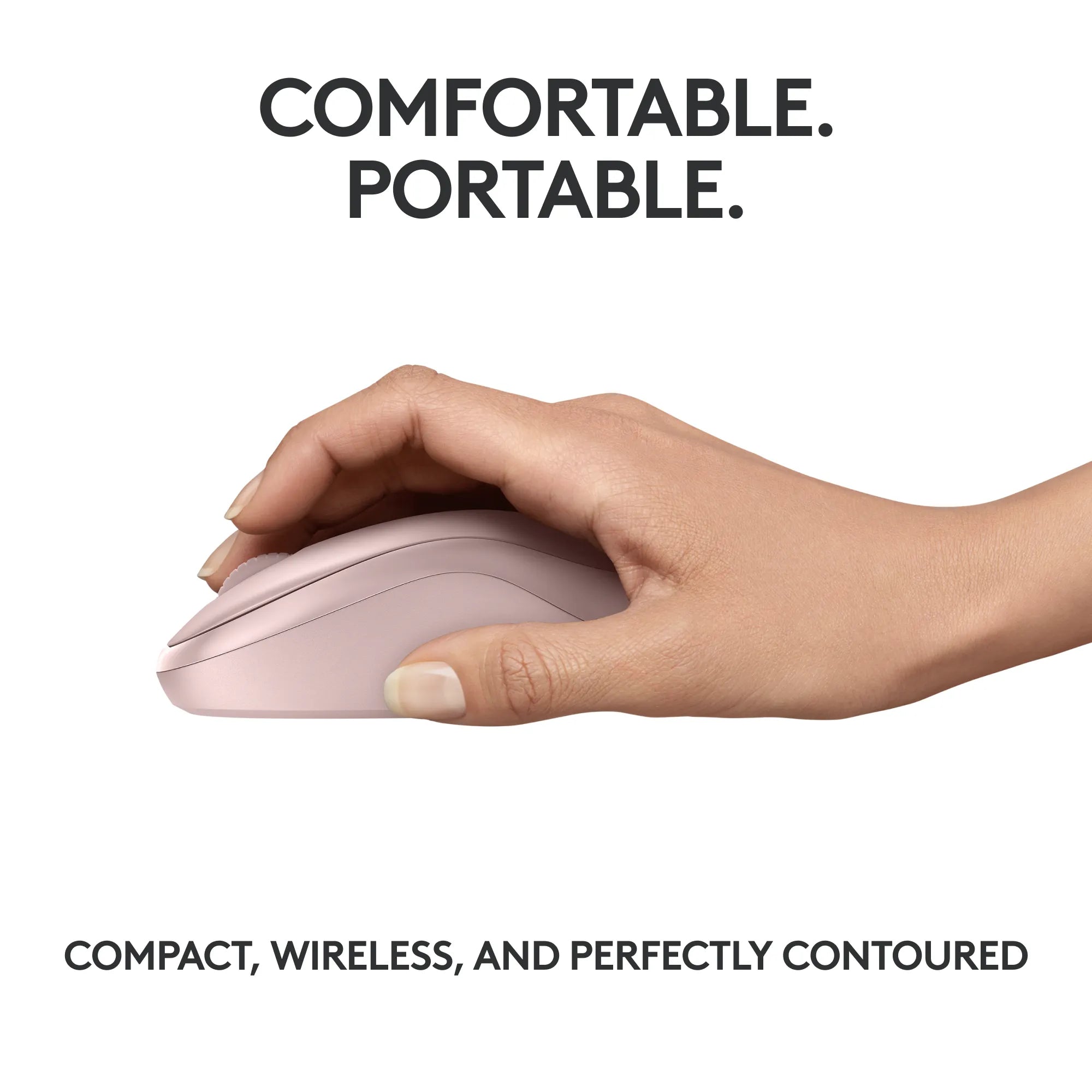 Logitech M240, Ambidextrous, Bluetooth, Pink