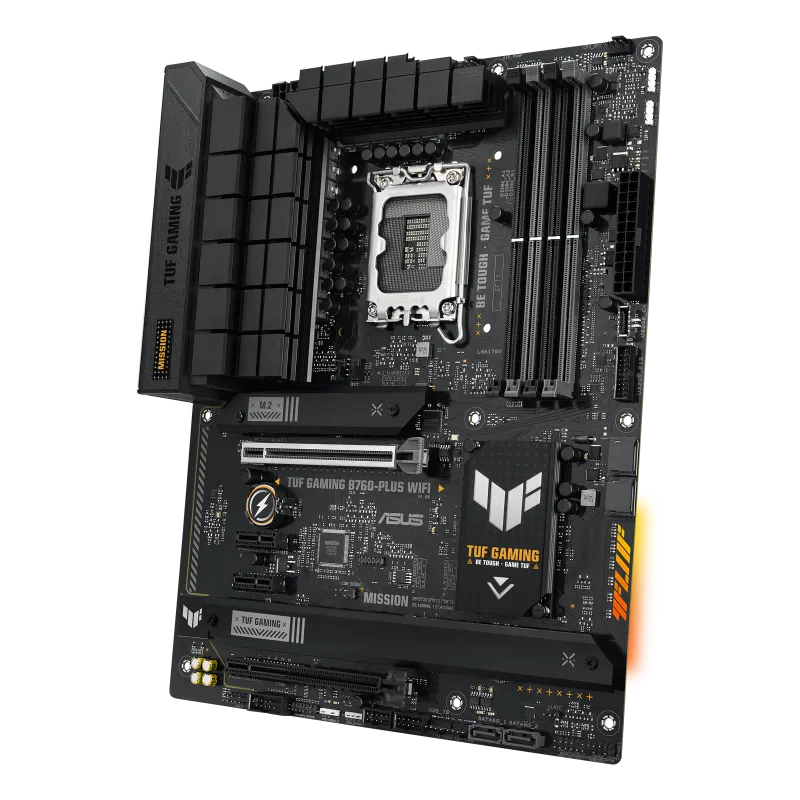ASUS TUF Gaming B760-Plus WIFI, Intel, LGA 1700, Intel® Celeron®, Intel® Core™ i3, Intel® Core™ i5, Intel® Core™ i7, LGA 1700, DDR5-SDRAM, 128 GB