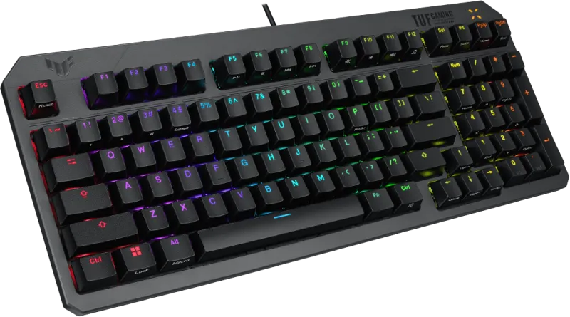 ASUS Gaming KB/Wired/USB2.0/Mechanical/RGB/96%/Aura Sync/Win11/IP57/385x153x38mm/1008g/BLK/