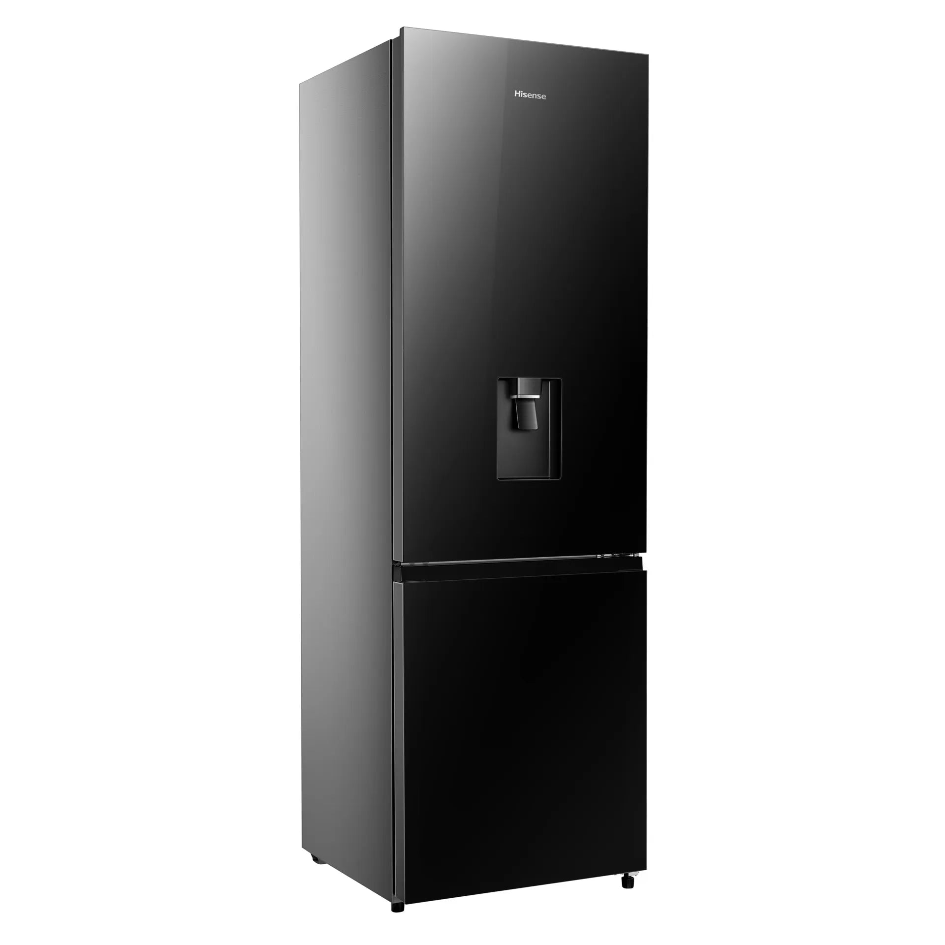 Hisense 347L Black Mirror Combi Fridge/Freezer with Water Dispen