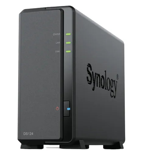 Synology DiskStation DS124, NAS, Desktop, Realtek, RTD1619B, Black