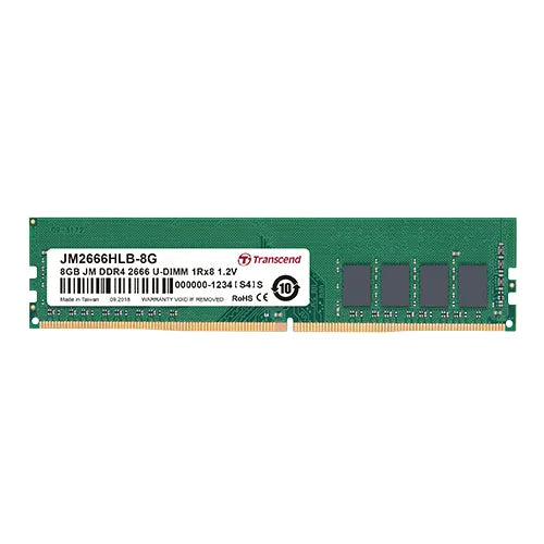 TRANSCEND 16GB JET MEMORY DDR4 2666MHZ DESKTOP U-DIMM 2RX8 1GX8 CL19