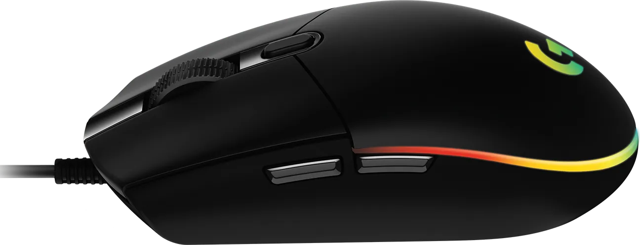 Logitech G G203 LIGHTSYNC Gaming Mouse, USB Type-A, 8000 DPI, 1 ms, Black