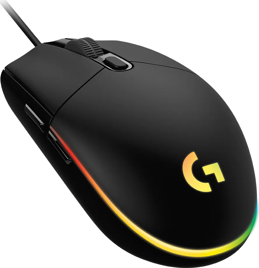 Logitech G G203 LIGHTSYNC Gaming Mouse, USB Type-A, 8000 DPI, 1 ms, Black