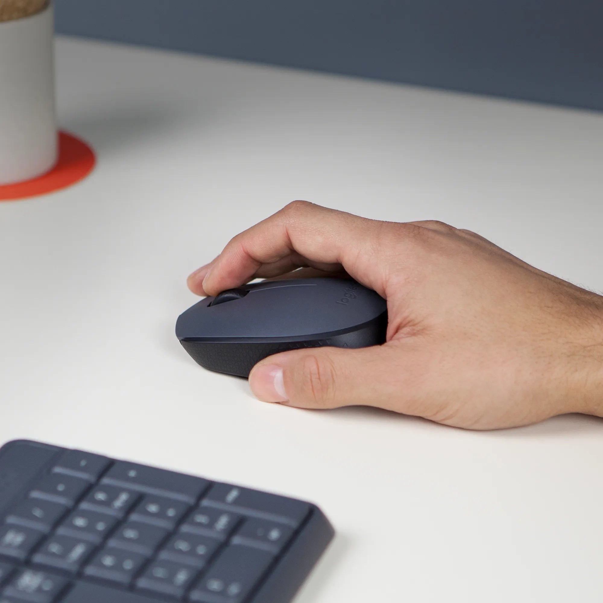 Logitech M170 Wireless Mouse, Ambidextrous, Optical, RF Wireless, 1000 DPI, Grey