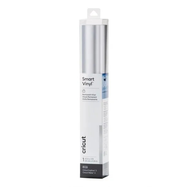 Cricut Smart Vinyl Matte Metallic Permanent, Heat transfer vinyl roll, Silver, Monochromatic, Glossy, 330 mm, 900 mm