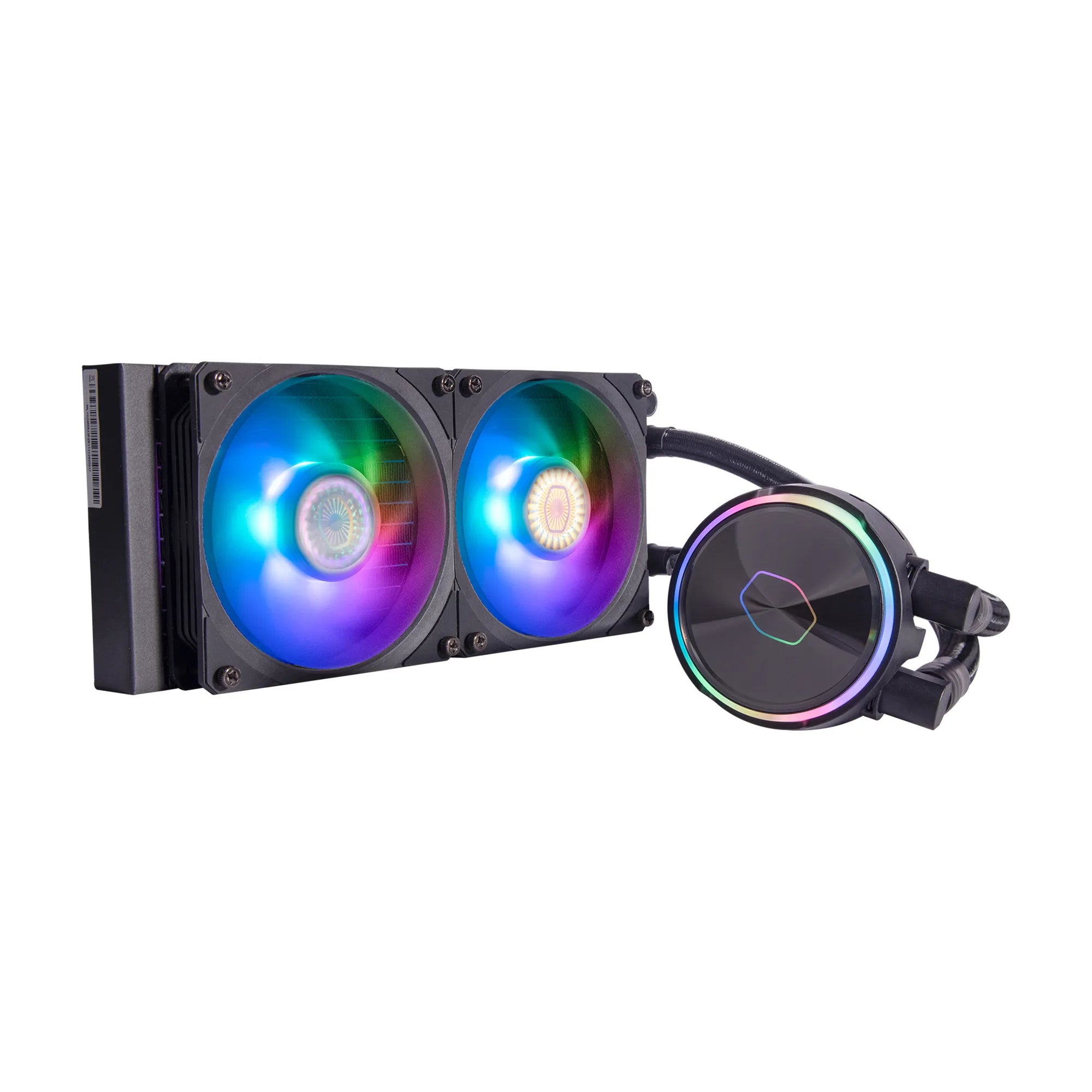 Cooler Master MasterLiquid PL240 Flux, Liquid сooling kit, 12 cm, 2300 RPM, 32 dB, 72.37 cfm, Black