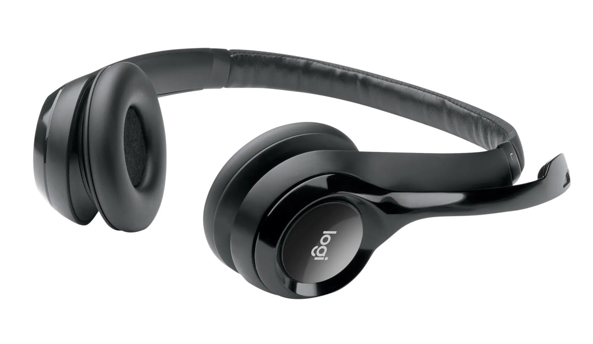 981-000406 - Logitech Headset H390 Black USB-A Stereo Internet headset adjustable headband Noise cancelling rotating microphone
