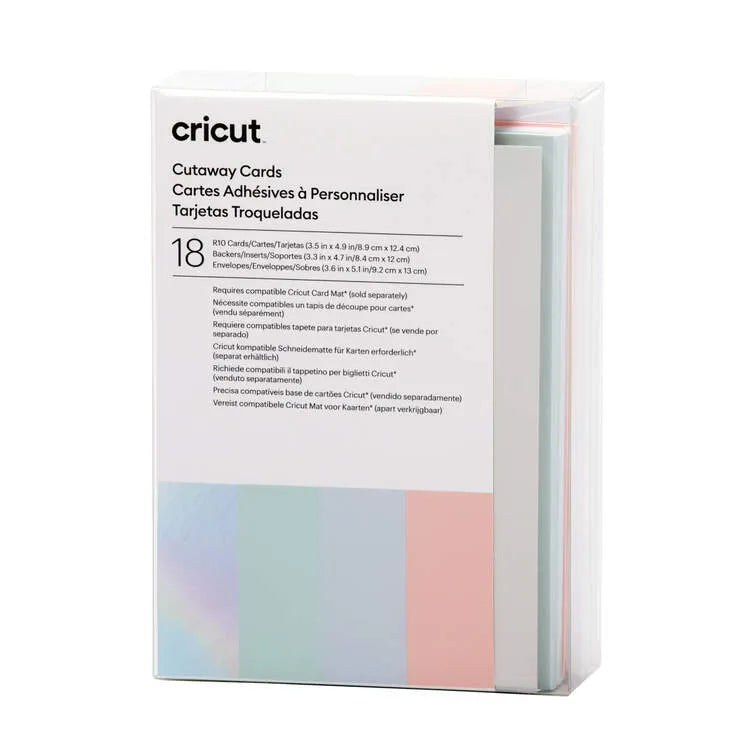 2009482 - Cricut Cut-Away Cards Pastel R10 8.9x12.4cm 18-Pack
