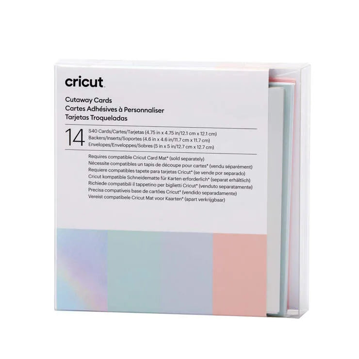 2009484 - Cricut Cut-Away Cards Pastel S40 12.1x16.8cm 14-Pack
