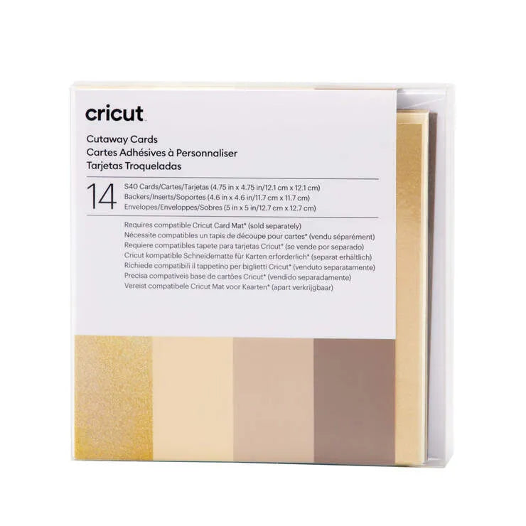 2009487 - Cricut Cut-Away Cards Neutrals S40 12.1x16.8cm 14-Pack