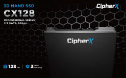 128GB CipherX, CX128 PRO 2.5", 3D NAND TLC, NANDXtend ECC Data Protect, SLC Caching, SATA-6Gbps (TCG and AES Encryption support) SSD