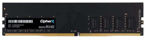32GB CipherX Professional Series, DDR4 (3200Mhz) UDIMM, Desktop Memory Module