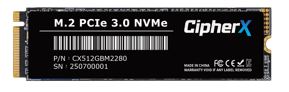 512GB CipherX, PRO 330, M.2 (2280) PCIe Gen3x4, NVMe (1x DWPD) SSD (3Yr Warranty)