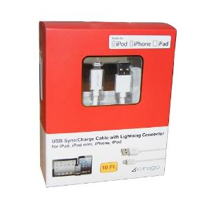 Cirago (Apple Certified) Mac Lightning Data, Sync & Charge cable (3Meter) Black