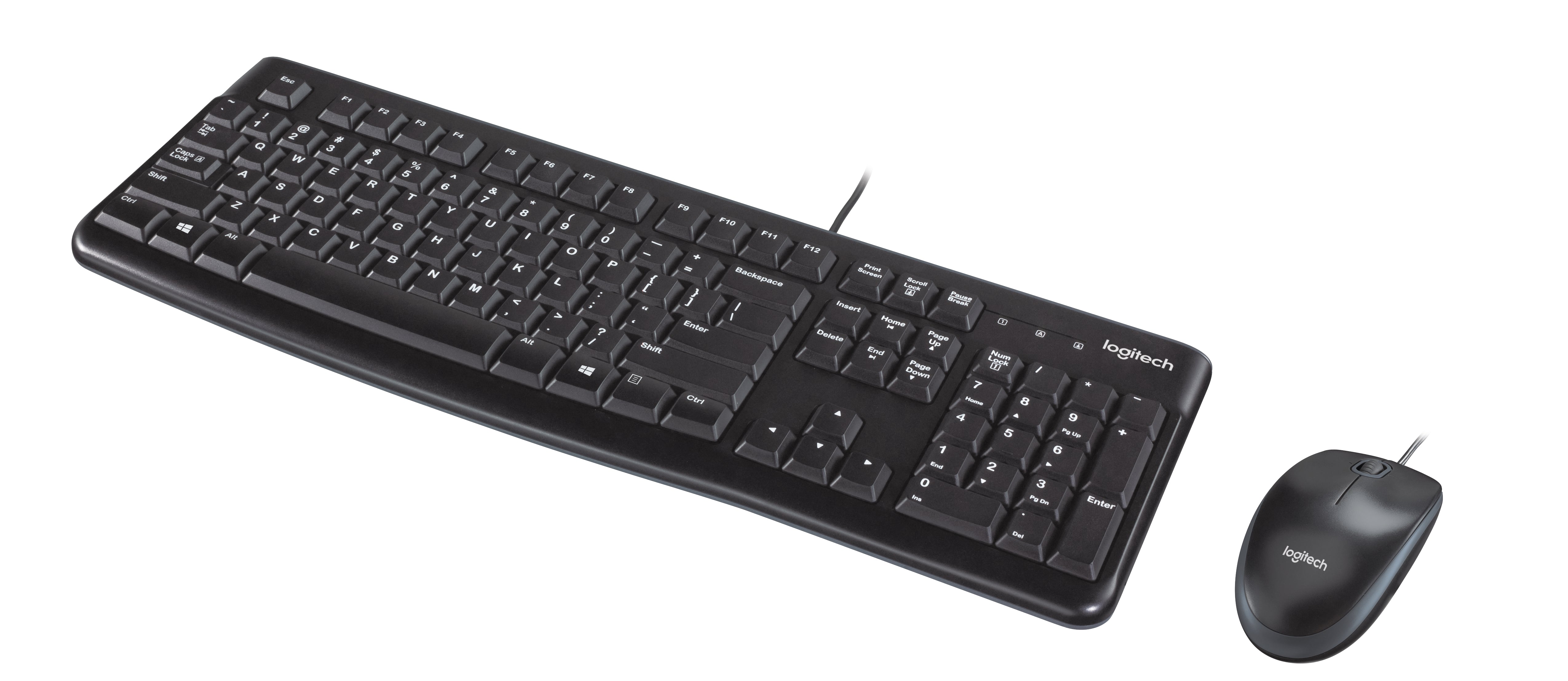 Logitech MK120 - Wired Keyboard and Mouse combo - Black - USB